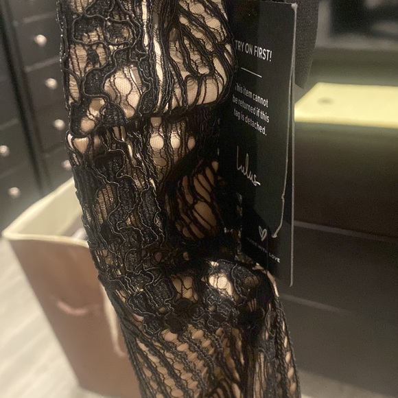 Just My Love Black Lace Tie-Strap Midi Dress - Picture 5 of 5